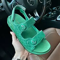 Босоножки женские Chanel Sandal Green Premiun 36