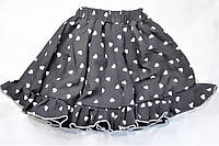 Детская тонкая летняя нарядная шифоновая юбка на девочку 2 - 3 года, рост 92 - 98 см
