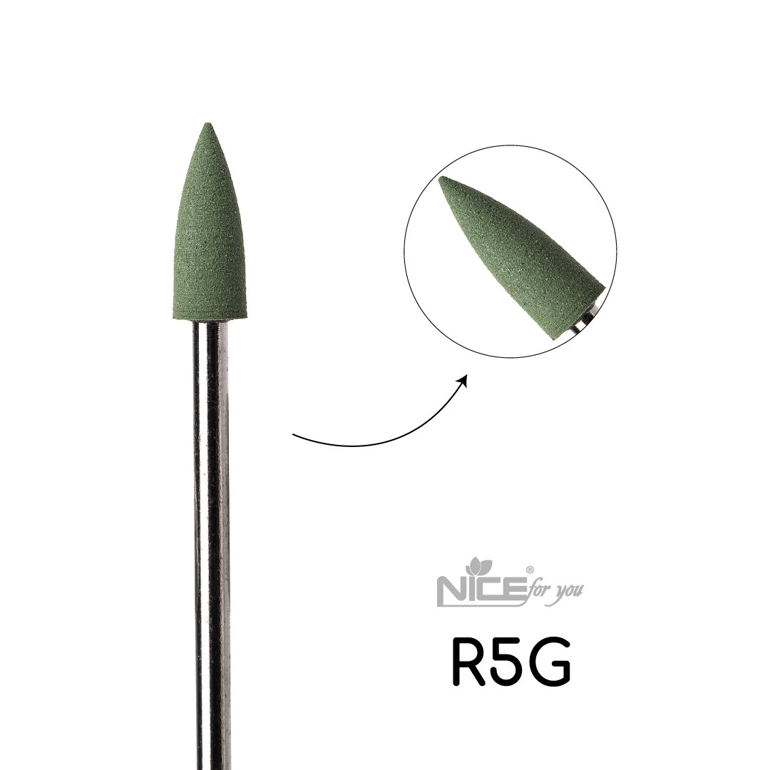 Силіконова фреза Nice for you КОНУС малий зелений R5G
