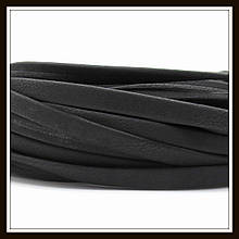 Шнур замшевий 10*3 мм, колір чорний (20 см)