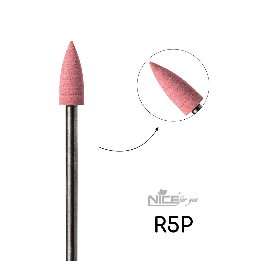 Силіконова фреза Nice for you КОНУС малий рожевий R5P