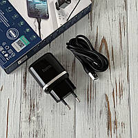 Сетевое зарядное устройство USB + USB Type-C 12W 2.4A Hoco N4 2