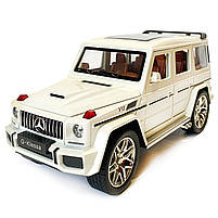 Машинка металева дитяча Mercedes-Benz G63 Мерседес Гелендваген, білий, Автоексперт, 1:24, світло, інерція, відкриваються двері,, фото 2