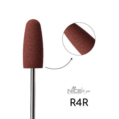 Силіконова фреза Nice for you ЦИЛІНДР червоний R4R