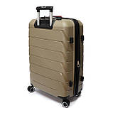 Дорожня валіза з поліпропілену велика Snowball бежева, фото 3