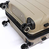 Дорожня валіза з поліпропілену велика Snowball бежева, фото 5