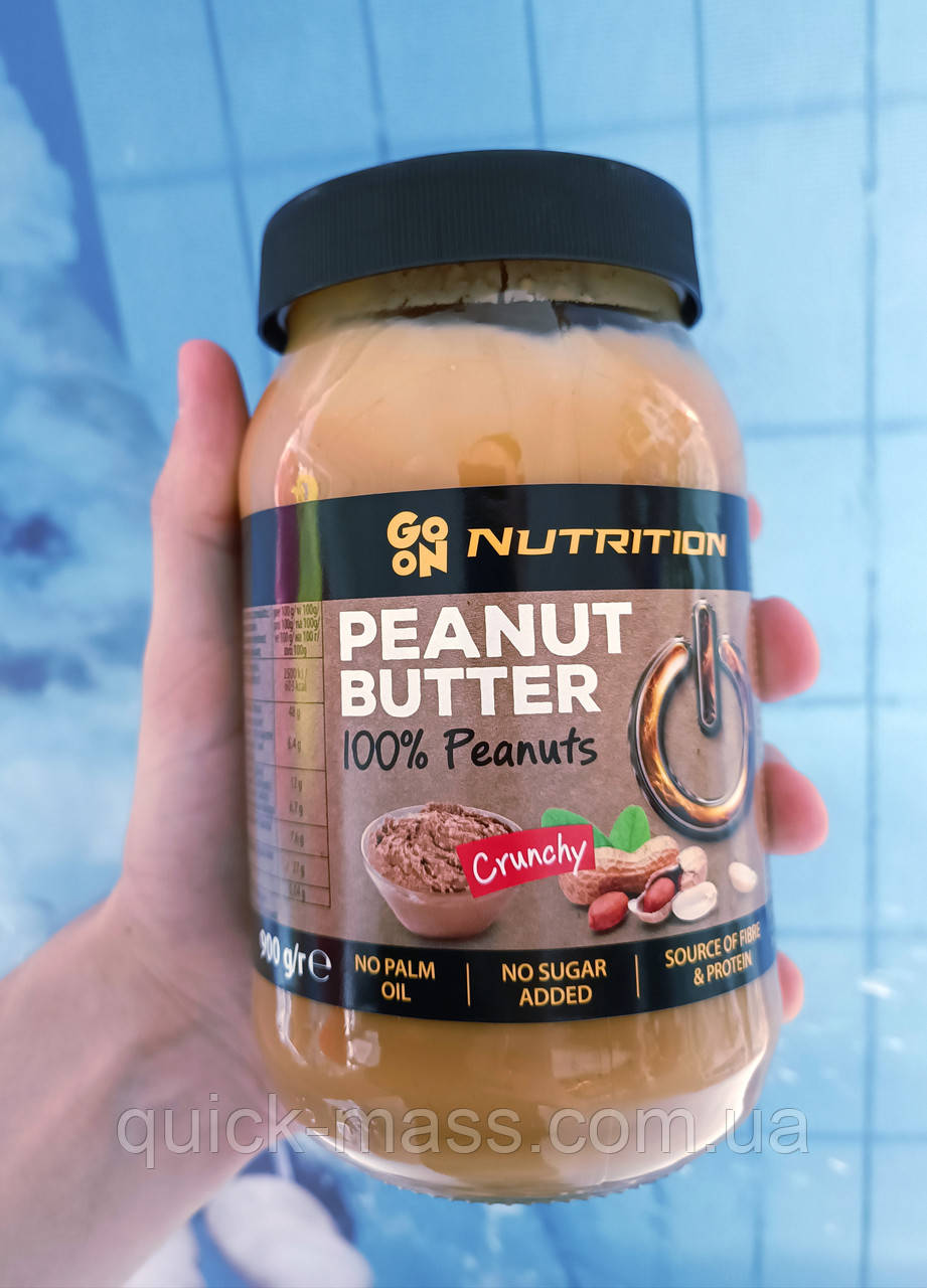 Арахісова паста без цукру GoOn Peanut Butter smooth 100% 900 г, фото 1