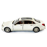 Машинка дитяча металева Mercedes-Benz E 300, Мерседес, білий, Автоексперт, 1:24, світло, інерція, відкриваються двері, багажник,, фото 3