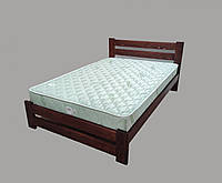 Двуспальная кровать из массива дуба Палермо плюс 160х190 Краситель Tin 126 Шаг ламелей 5,5 см.