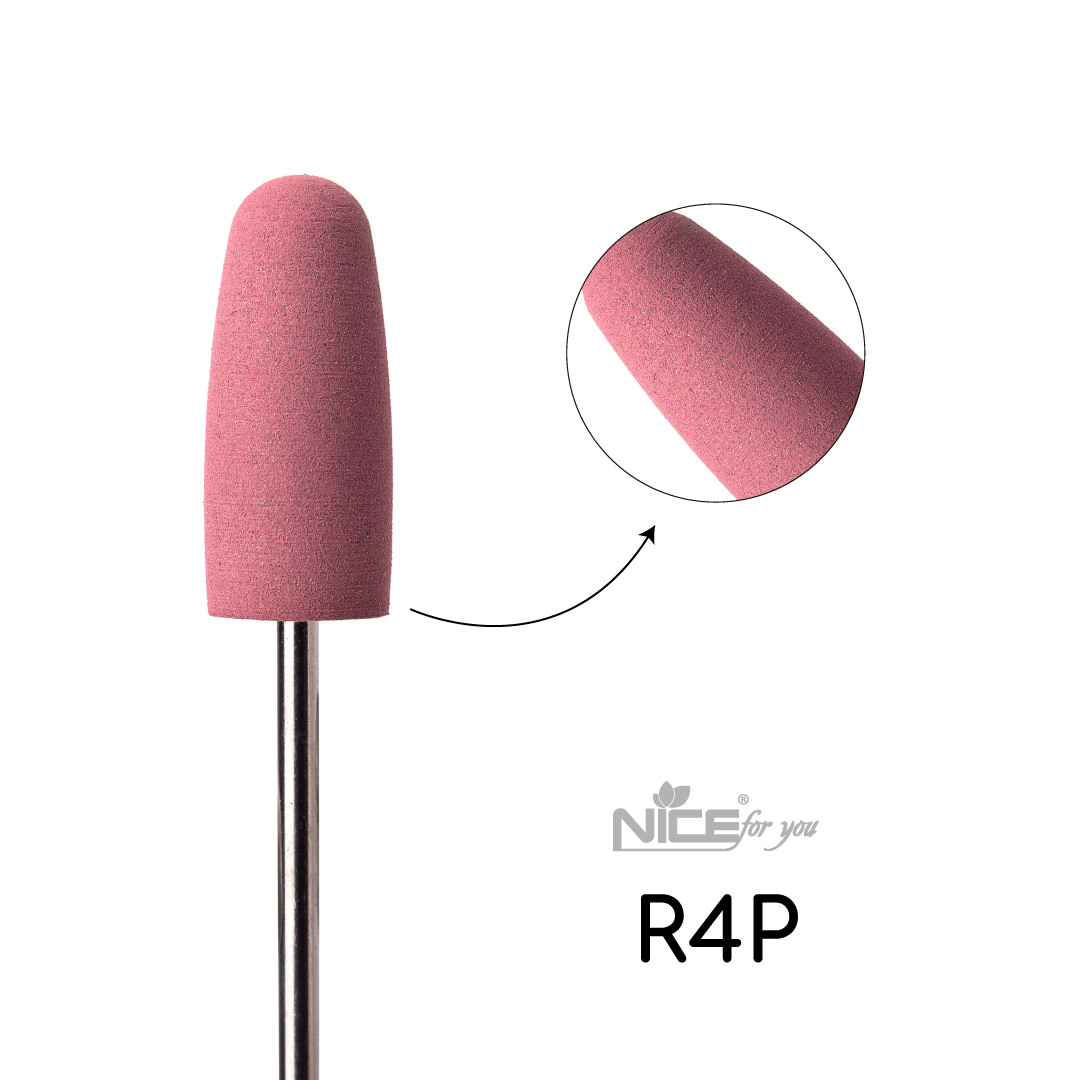 Силіконова фреза Nice for you ЦИЛІНДР рожевий R4P
