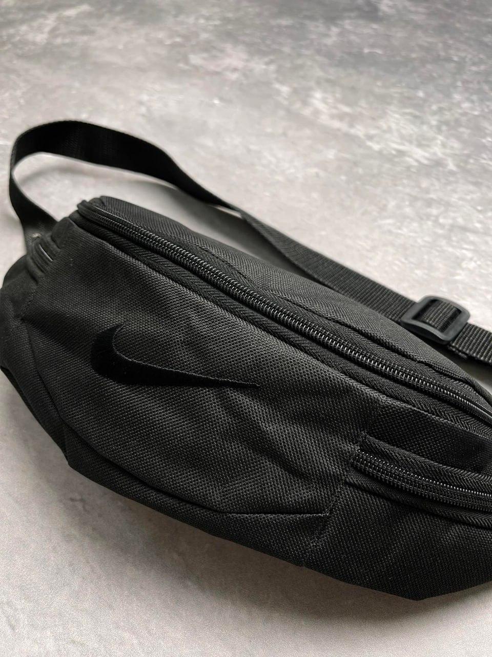 Сумка через плече чоловіча Nike найк чорна бананка поясна сумка на пояс тканинна, фото 1