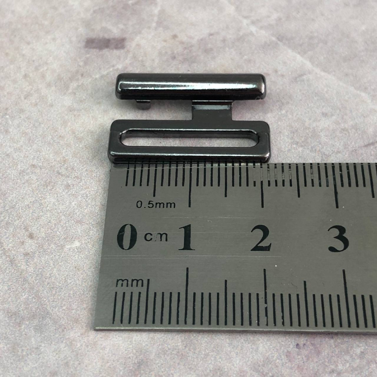 Застежка (Y129) металлическая для купальника 2,4 см - темный никель - фото 6 - id-p1876859144
