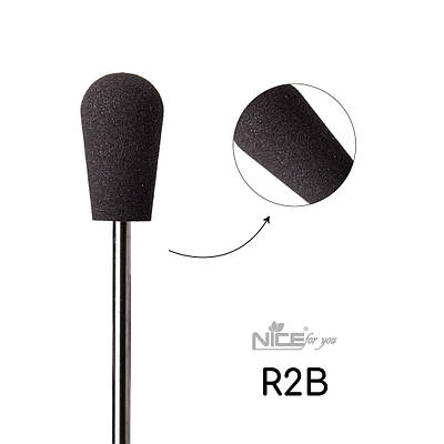 Силіконова фреза Nice for you ГРУША чорна R2B