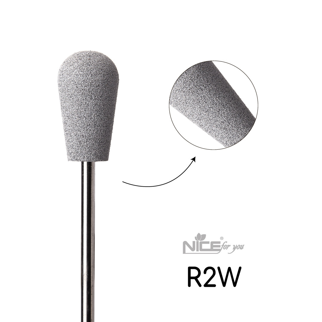 Силіконова фреза Nice for you ГРУША біла R2W