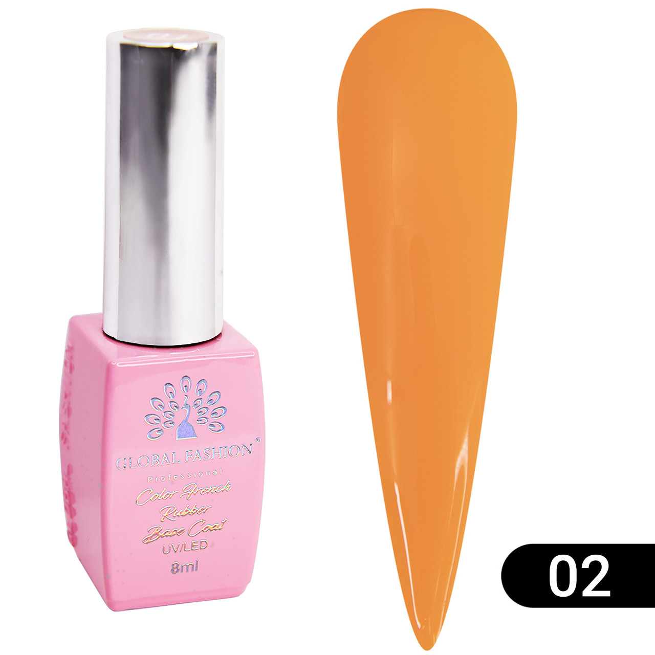 Кольорова база неонова Global Fashion, 8 мл, 01, фото 1
