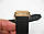 Ремінець до годинників HUBLOT 26x22mm чорний STRIPES із застібкою LUX YELLOW GOLD AAA, фото 3
