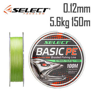 Шнур Select Basic PE Light Green 150m 0.12mm 12lb/5.6kg