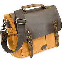 Деловой мужской портфель в сочетании с кожей Vintage 20120 рыжий винтажная сумка портфель
