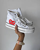 Кеды женские Comme Des Garçons Play White Конверс