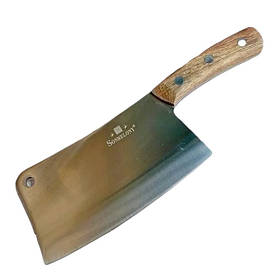 Нож-сокира кухонна Sonmelony WB-451 32см Silver-Brown (3_02011)