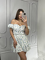 Женское летнее платье стильное красивое легкое Голубой барвинок