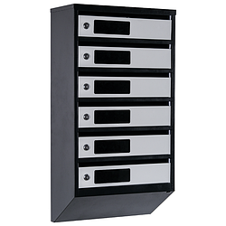 Поштові скриньки в під'їзд ЯПС чорно-сірі (зі скляним віконцем)