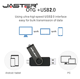 USB OTG флешка JASTER 64 Gb USB type-c Колір Зелений для телефону і комп'ютера, фото 5