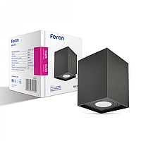 Накладний світильник Feron ML305 GU10 акцентний спот 98х125мм (під змінну LED лампу) прямокутний чорний