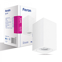 Накладной светильник Feron ML307 GU10 акцентный спот 60х110мм (под сменную LED лампу) прямоугольный белый