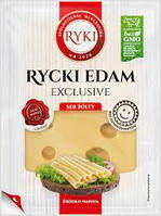 Сир 45% твердий нарізка Рицкий Эдам Ryki п/у 135г.