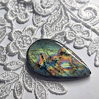 Натуральний камінь для створення прикрас природний Лабрадор двостороння ювелірна вставка
