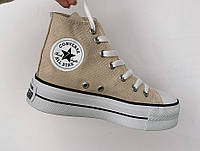 Женские кеды Converse CHUK TAYLOR High Sole Beige