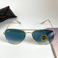 Солнцезащитные Очки Рей Бен Ray Ban Aviator RB3025 11 Капли Градиент Стекло (Osale)