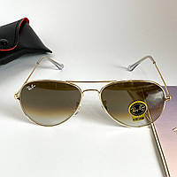 Солнцезащитные Очки Рей Бен Ray Ban Aviator RB3025 11 Капли Стекло High Градиент (Osale)