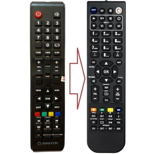 Пульт для телевізора MANTA SW-LED40SA301 (аналог), фото 1