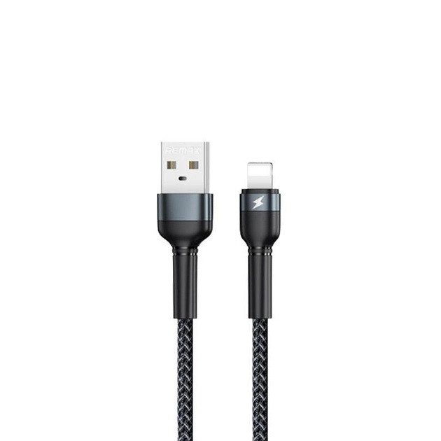 Дата кабель для заряджання айфонів USB - Lightning 8-pin REMAX Jany RC-124i Чорний (1м), фото 1
