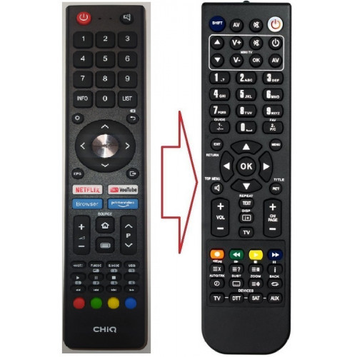 Пульт для телевізора CHIQ 32H4 NI2HD/1B H7N 32PD2HD, 3B L32H7N (аналог), фото 1