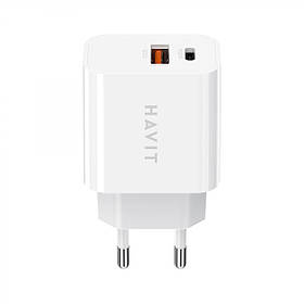 Зарядний пристрій HAVIT HV-UCP007 20W USB+Type-C