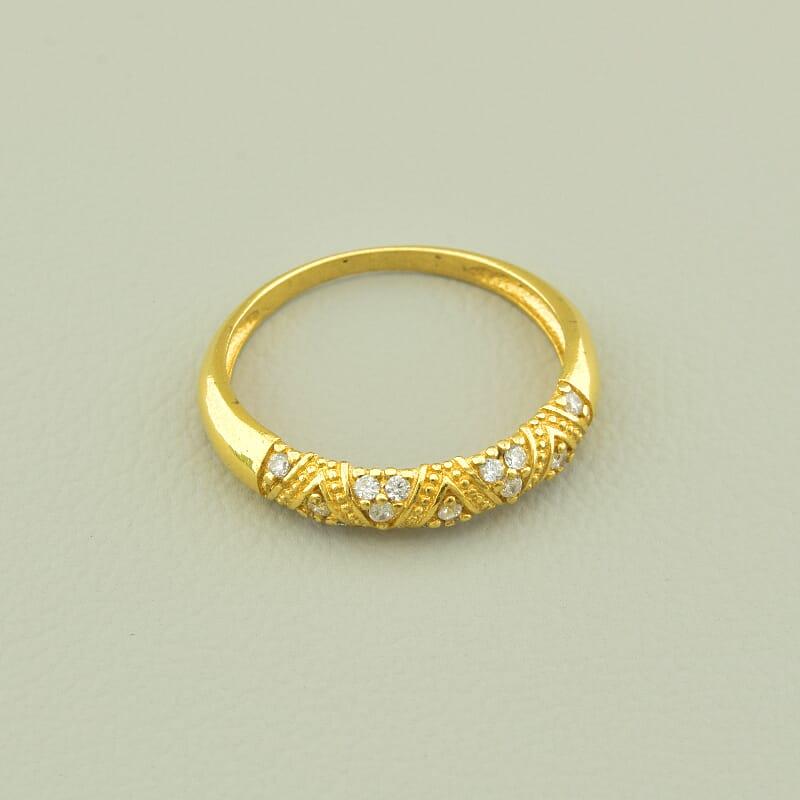 Каблучка  'Vogue' Фіаніт (позолота 18к (лимонне)), фото 1