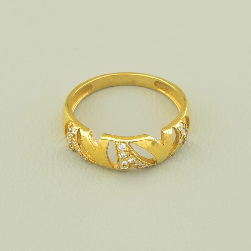 Каблучка 'Vogue' Фіаніт (позолота 18к (лимонне)), фото 1