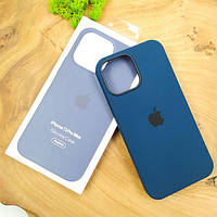 Силиконовый чехол Original Silicone Case with MagSafe Iphone 13 Pro Max Abyss Blue