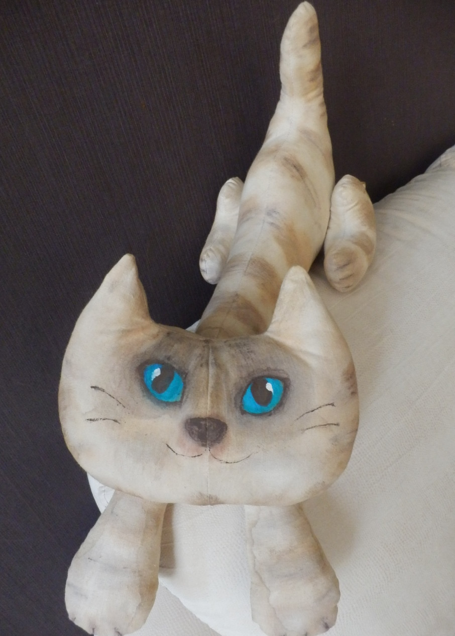 Інтер'єрна подушка "Кавовий кіт", фото 1