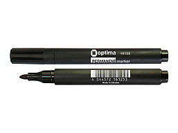Маркер перманентний Optima 2-3 мм чорний