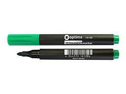 Маркер перманентний Optima 2-3 мм зелений