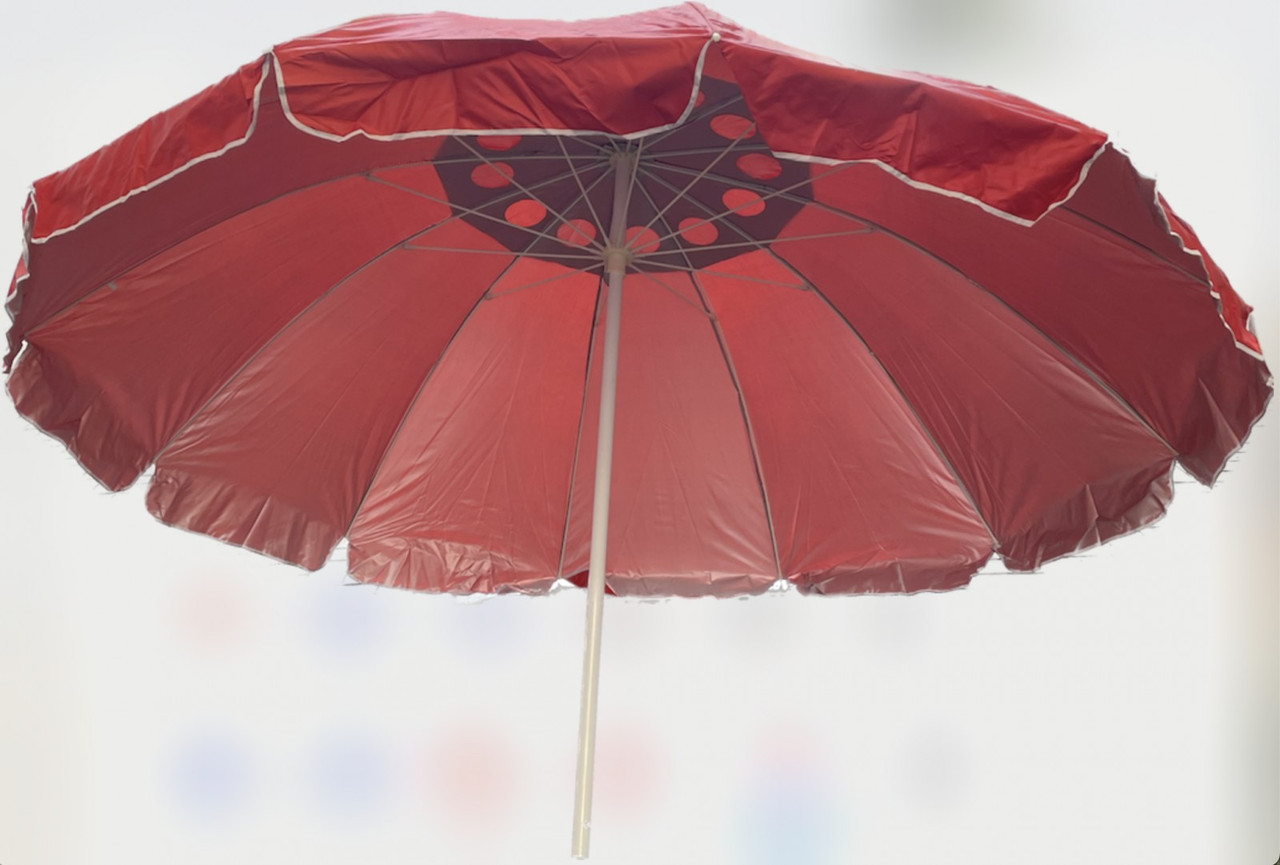 Большой торговый круглый зонт с ветровым клапаном 3.5 м Зонт от солнца и дождя - фото 3 - id-p1877025299