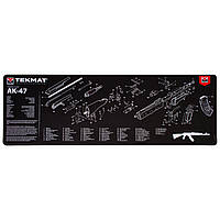 Коврик TekMat Ultra Premium 38 x 112 см с чертежом AK-47 для чистки оружия, Чорний, Килимок