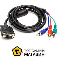 Кабель PowerPlant VGA to 3 RCA 1080p for HDTV (CA912001)