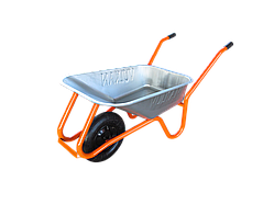 VULKAN Тачка будівельна 1-но колісна 160кг/85л оцин.посилена, колесо пневматичне