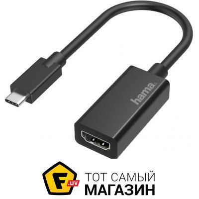 Купити Hama Адаптер Hama USB C-HDMI Ultra HD 4K Black (00200315), ціна ...