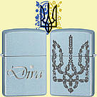 Запальничка Zippo "Ukraine!" 205 у наборі кремній і бензин зипо, фото 2
